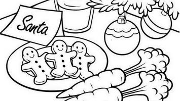 355x200 Christmas Cookie Coloring Pages Gallery Coloring For Kids