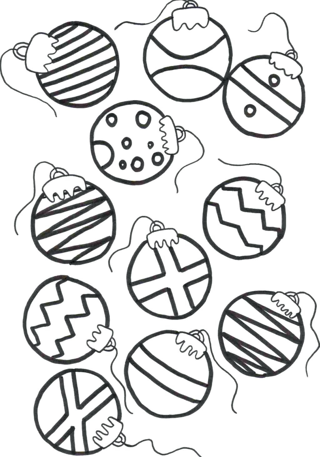 1024x1460 Coloring Pages Christmas Ornaments Coloring Pages To Make