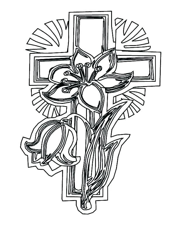 600x777 Coloring Pages Crosses Coloring Pages Crosses Cross Color Page