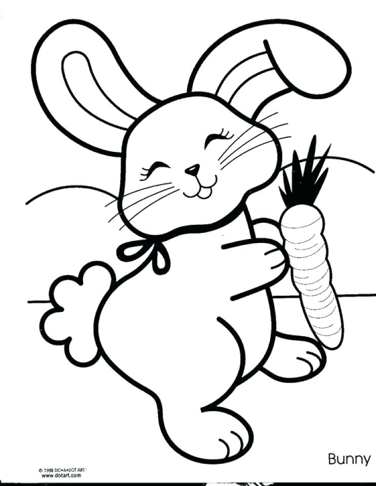 742x960 Cute Baby Bunnies Coloring Pages Bunny Get This For Toddlers