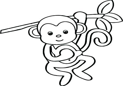 476x333 Coloring Pages Monkeys Monkey Face Color Page Coloring Pages