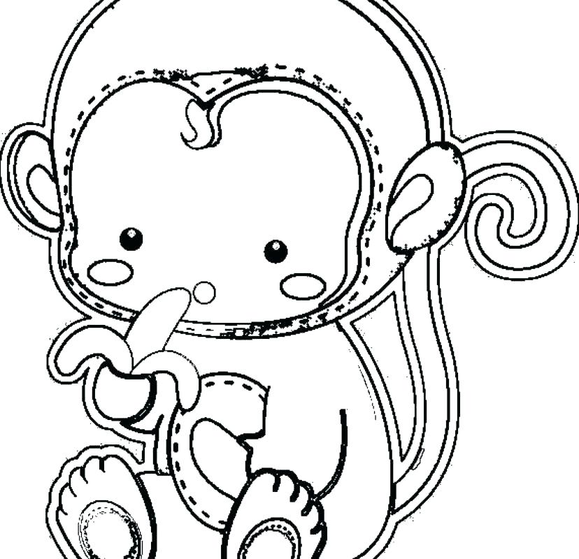 828x800 Cute Baby Monkey Coloring Pages Cute Monkey Coloring Pages Cute