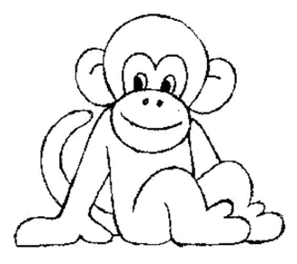 1000x888 Fancy Ideas Cute Baby Monkey Coloring Pages