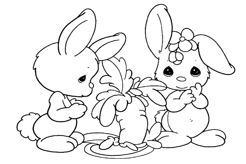 850x567 Color In A Bunny Coloring Page In Stead Of Buying Some Pets