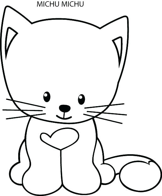 516x624 Cute Kittens Coloring Pages Kittens Coloring Page Cute Kitten