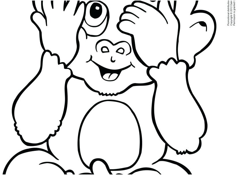 Coloring Pages Of Cute Monkeys at GetDrawings | Free download