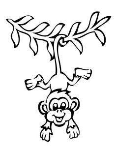 236x305 Cute Monkey Clip Art Black And White Monkey Coloring Pages Monkey