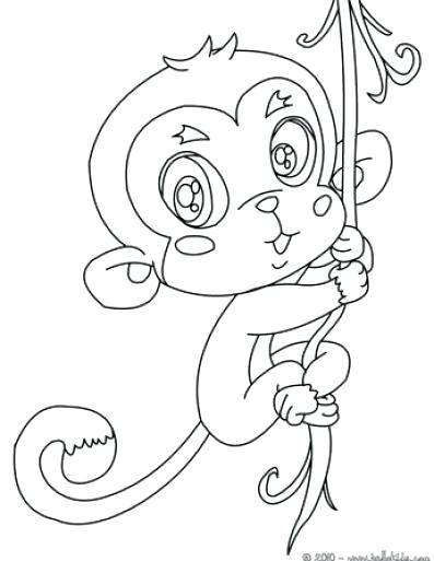 397x513 Coloring Pages Of Baby Monkeys Monkey Coloring Pages Cute Baby