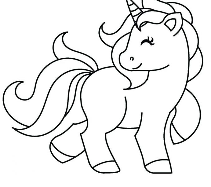 678x600 Cute Unicorn Head Coloring Pages Cute Unicorn Drawing Clipart