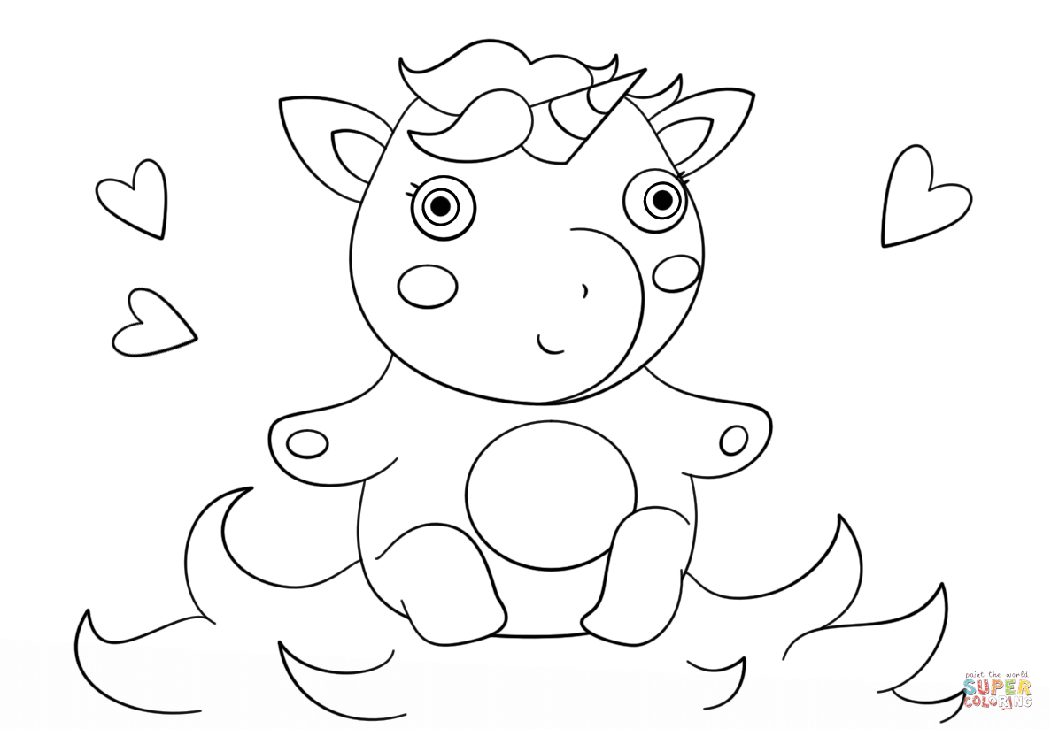 1187x824 Latest Coloring Pages Of Baby Unicorns Cute Unicorn Page Free