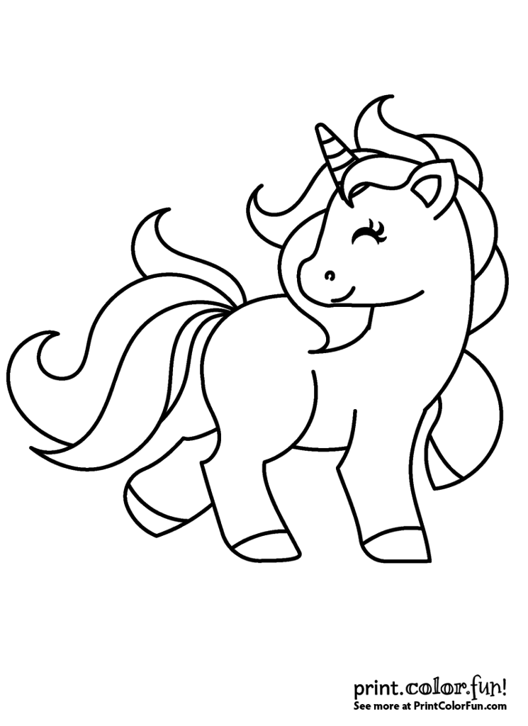 745x1024 Cute Unicorn Coloring Pages