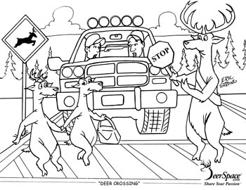 350x270 Deer Hunting Coloring Page Free Download