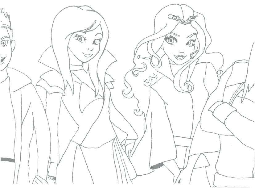 827x609 Descendants Coloring Pages Descendants Coloring Pages Photo
