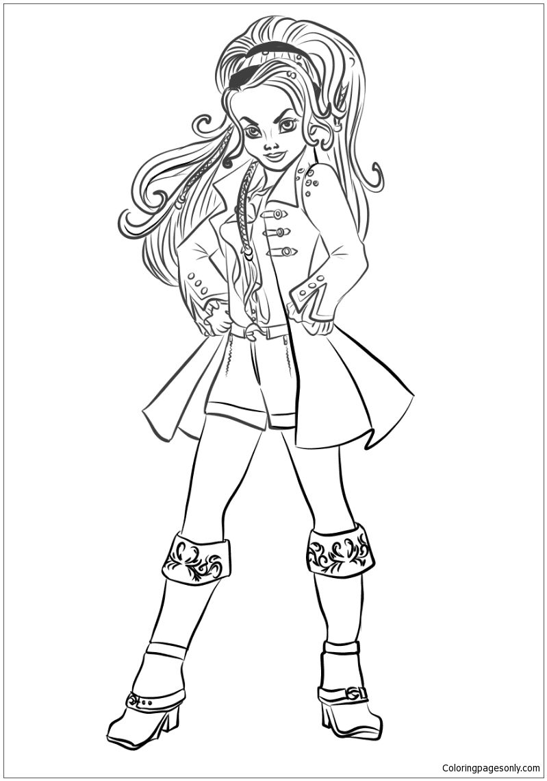 799x1139 Descendants Wicked World Cj Hook Coloring Page Http