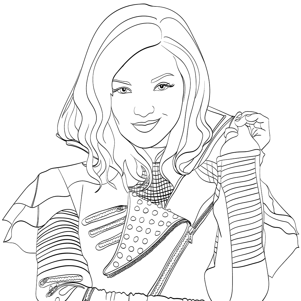 1024x1024 Disney Descendants Coloring Pages Mal