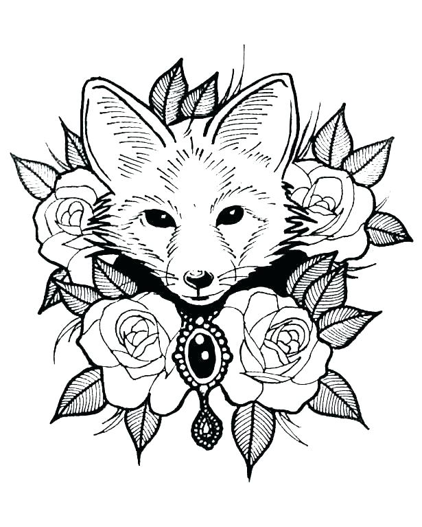 615x767 Detailed Flower Coloring Pages Detailed Coloring Pages Baby Animal