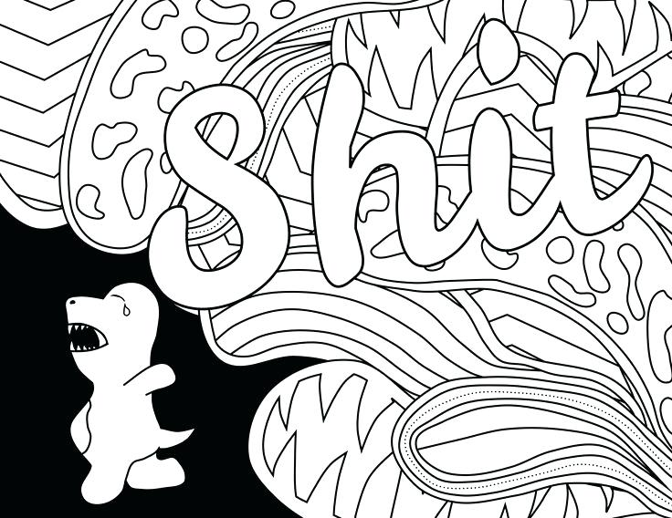 736x568 Coloring Page Dollar Bill Shit Swear Word Coloring Page Adult