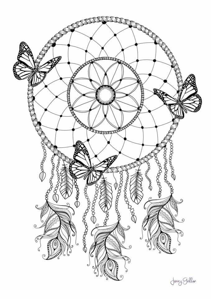 679x960 Dream Catcher Coloring Pg Punto De Cruz Dream