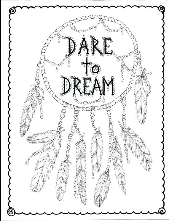 570x747 Simple Dream Catcher Coloring Pages Butterfly Page Instant