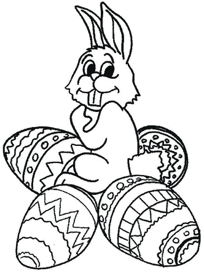 672x900 Easter Egg Bunny Coloring Pages Of Hiding Eggs Page