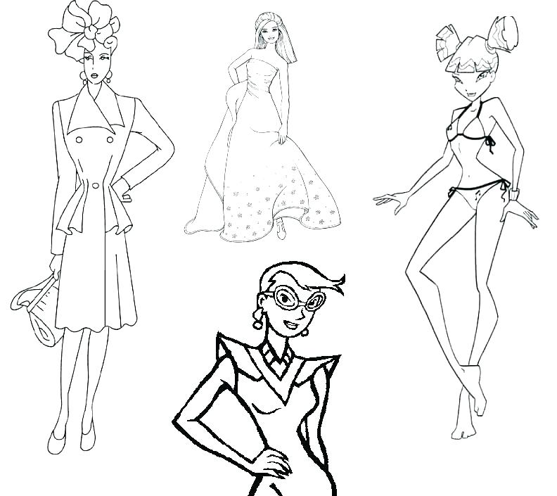 792x705 Coloring Pages Fashion