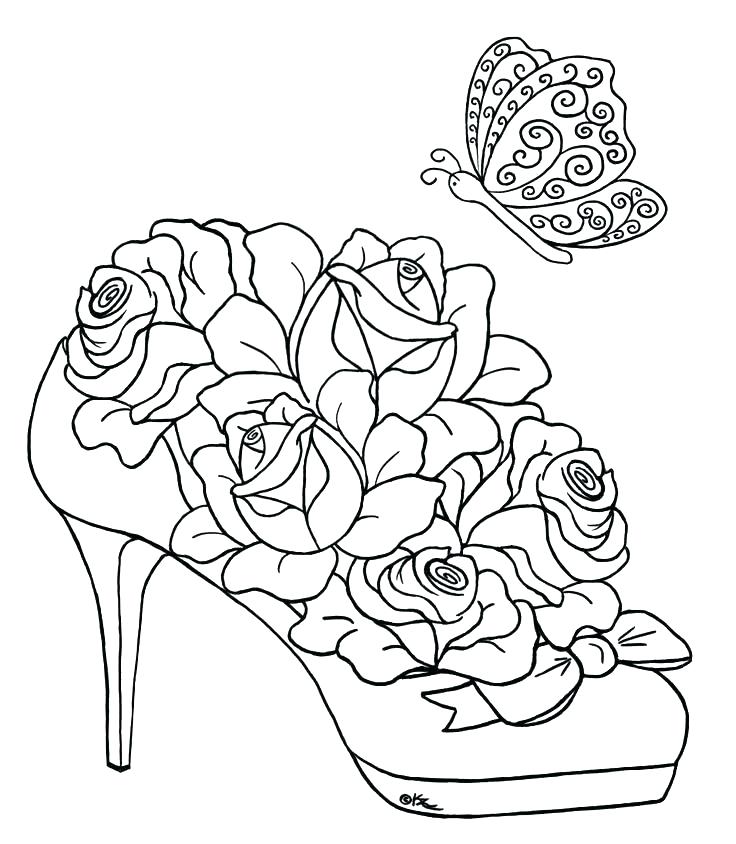736x844 Coloring Pages Of Flowers S Coloring Pages Flowers Roses