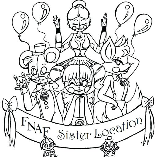 512x512 Fnaf Coloring Pages Printable Icontent