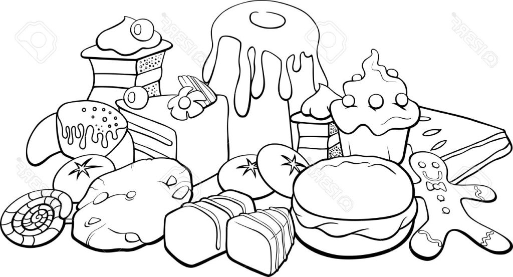 1024x553 Colouring Pages Of Food Items