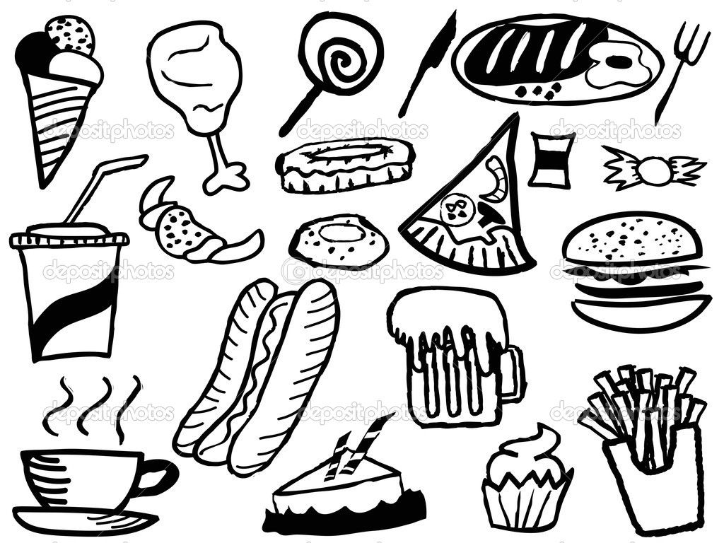1024x768 Limited Coloring Pages Food Items Image Result