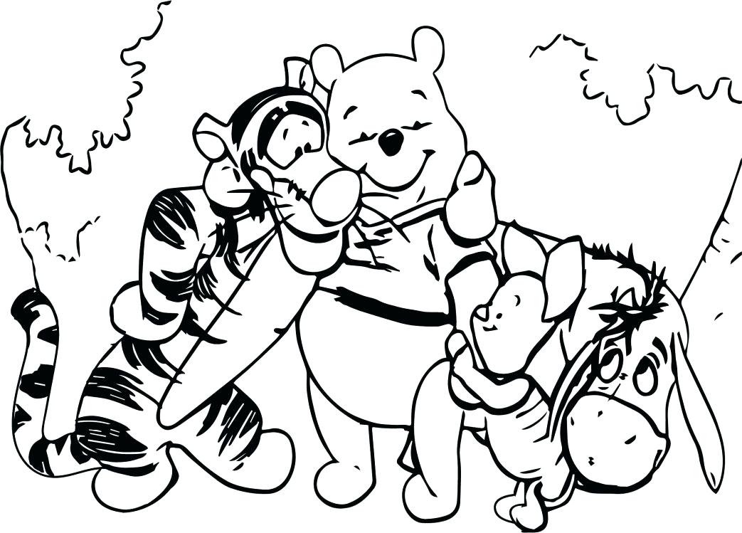 1043x749 Winnie The Pooh Halloween Coloring Pages Pooh Bear Coloring Page