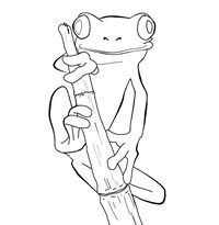 200x205 Free Printable Frog Coloring Pages For Kids Line Drawings