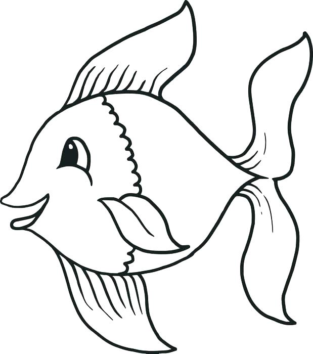 619x700 Goldfish Coloring Page Fish Coloring Pages Goldfish For Preschool