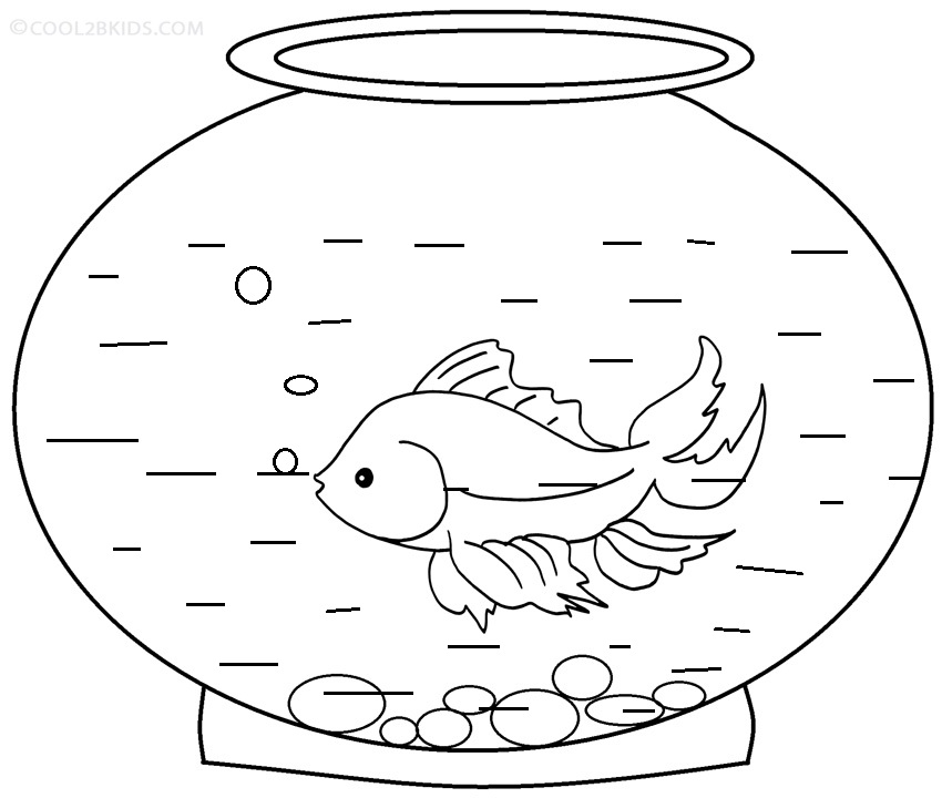 850x720 Goldfish Coloring Pages