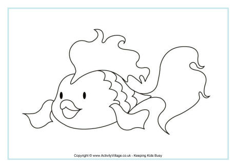 460x325 Goldfish Colouring Pages