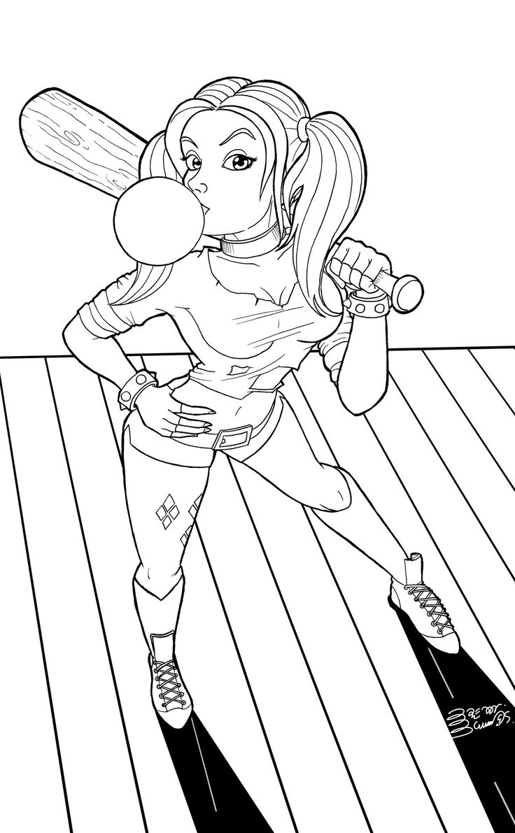 736x1191 New Chibi Harley Quinn Coloring Pages Design Free Coloring Book