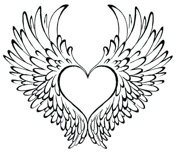 600x519 Coloring Pages Hearts With Wings Coloring Pages Hearts And Flowers