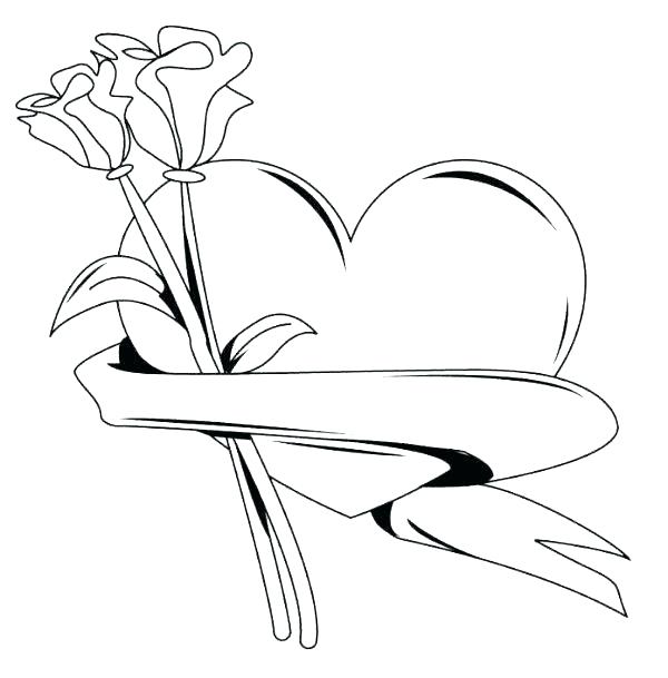 600x609 Coloring Pages Flower Coloring Pictures Of Flowers And Hearts