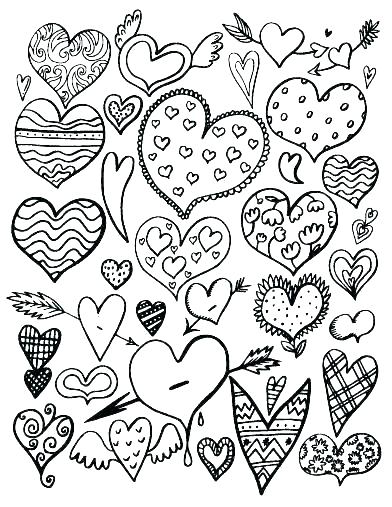 392x507 Hearts Flowers Coloring Pages Coloring Pages Of Flowers