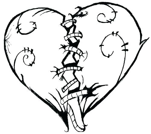 500x444 Heart Coloring Pages
