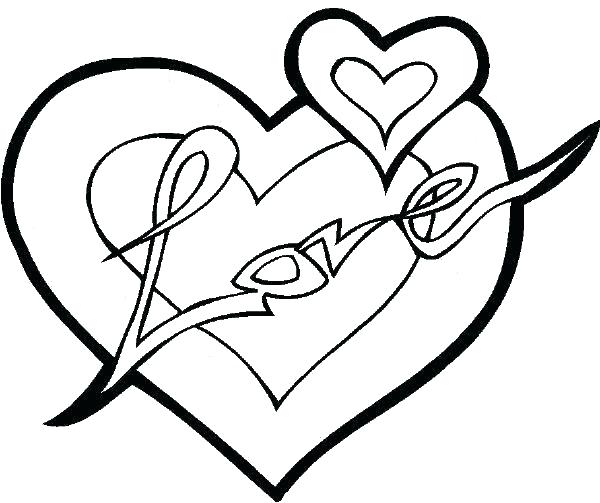600x503 Coloring Pages Of A Heart Love Heart Coloring Page Heart Color