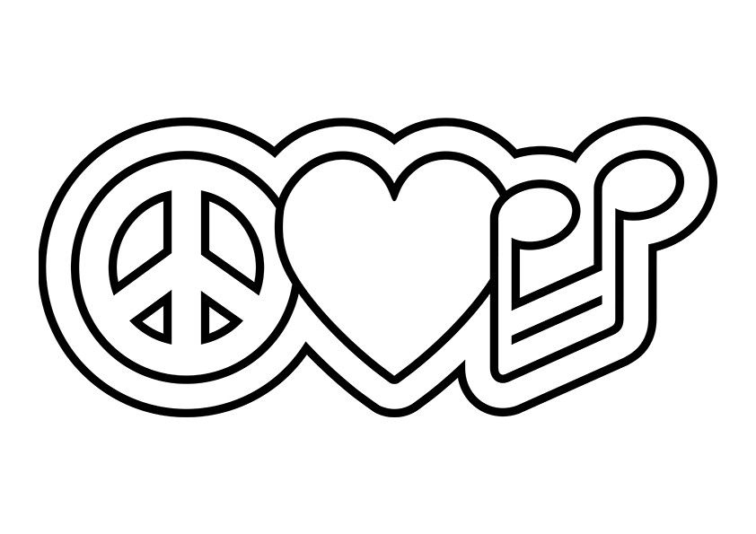 842x595 Peace Sign Coloring Pages Printable Coloring Page