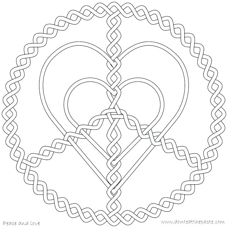 736x736 Valentines Day Hearts Coloring Pages Peace And Love Coloring Pages