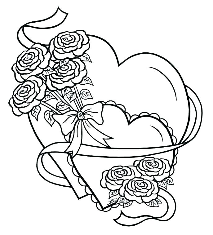 687x758 Coloring Pictures Of Hearts