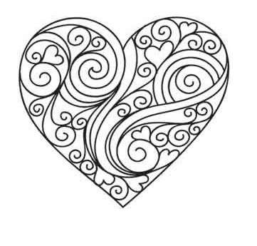 361x345 Plain Ideas Heart Coloring Pages Heart Design Coloring Pages