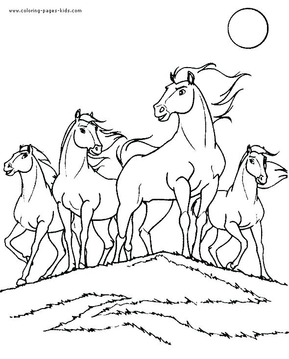 590x733 Coloring Pages Of Horses Printable Also Horses Coloring Pages