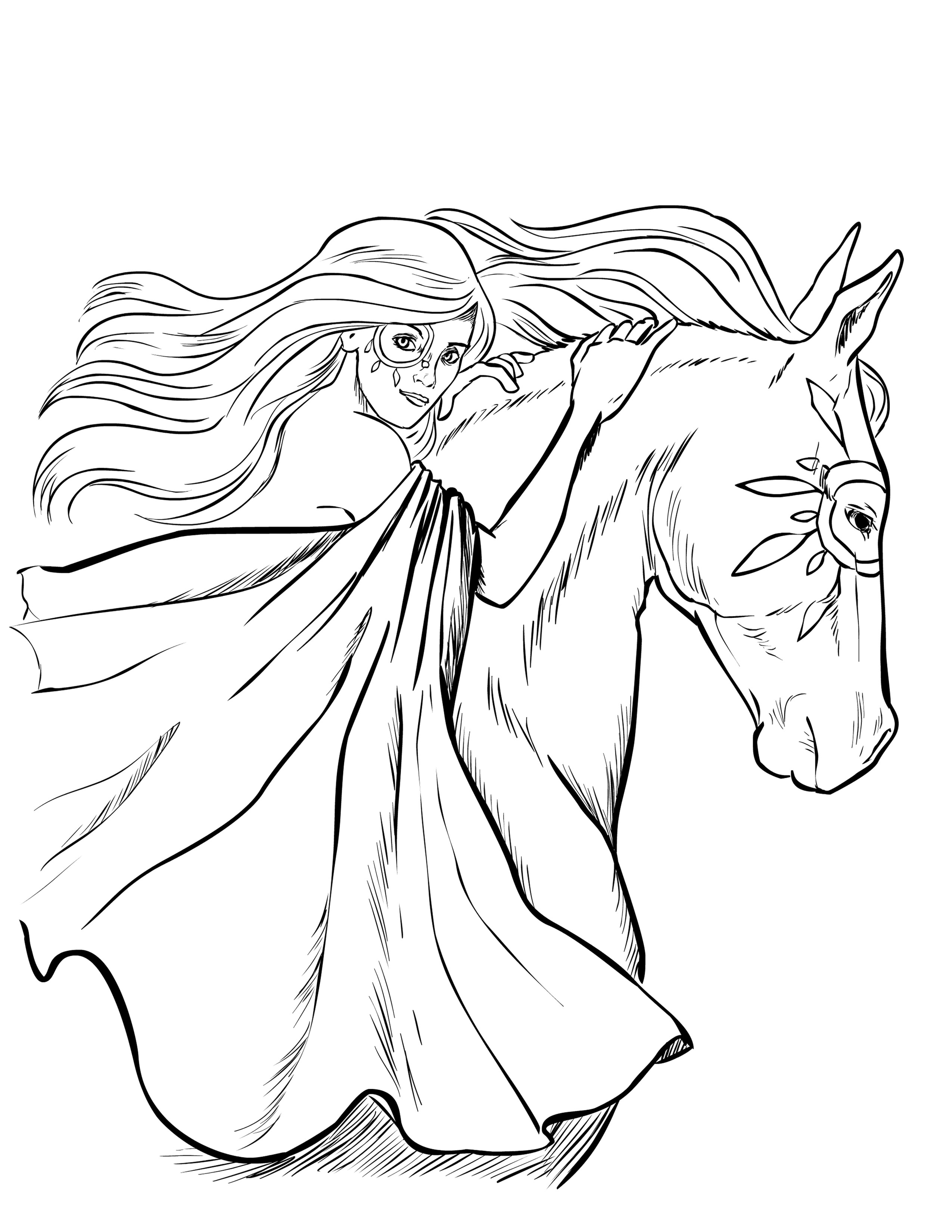 2550x3300 Awesome Coloring Book Pages Horses