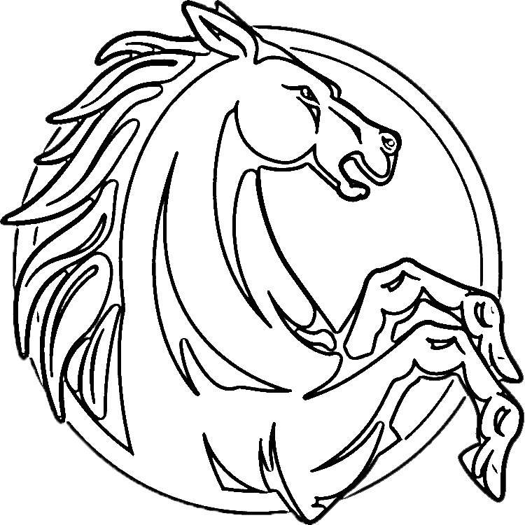 750x750 Rearing Horse Coloring Pages Rearing Horses Coloring Page Pic