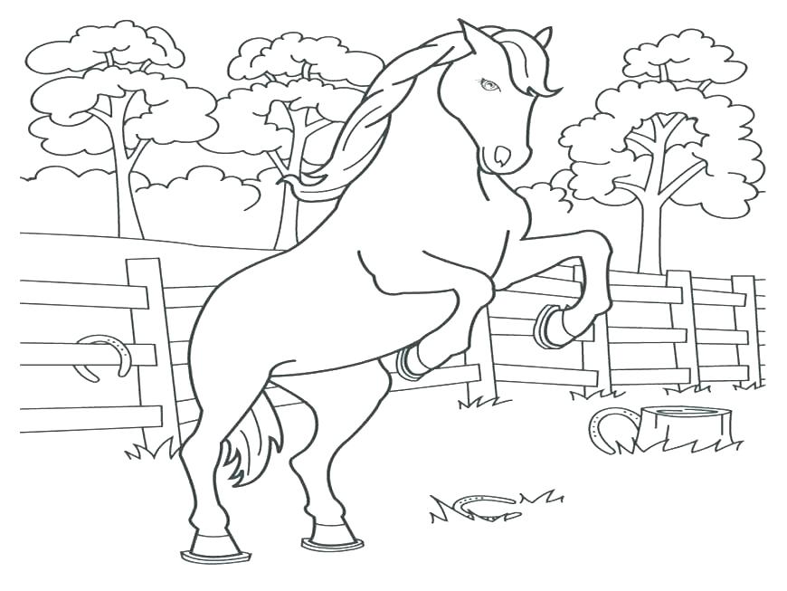 870x653 Rearing Horse Coloring Pages Horse Coloring Pages Rearing Horse