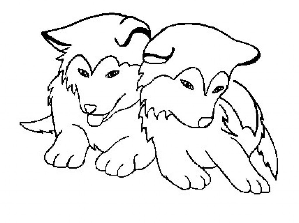 1024x766 Coloring Pages Husky Puppy Spectacular Dog Color