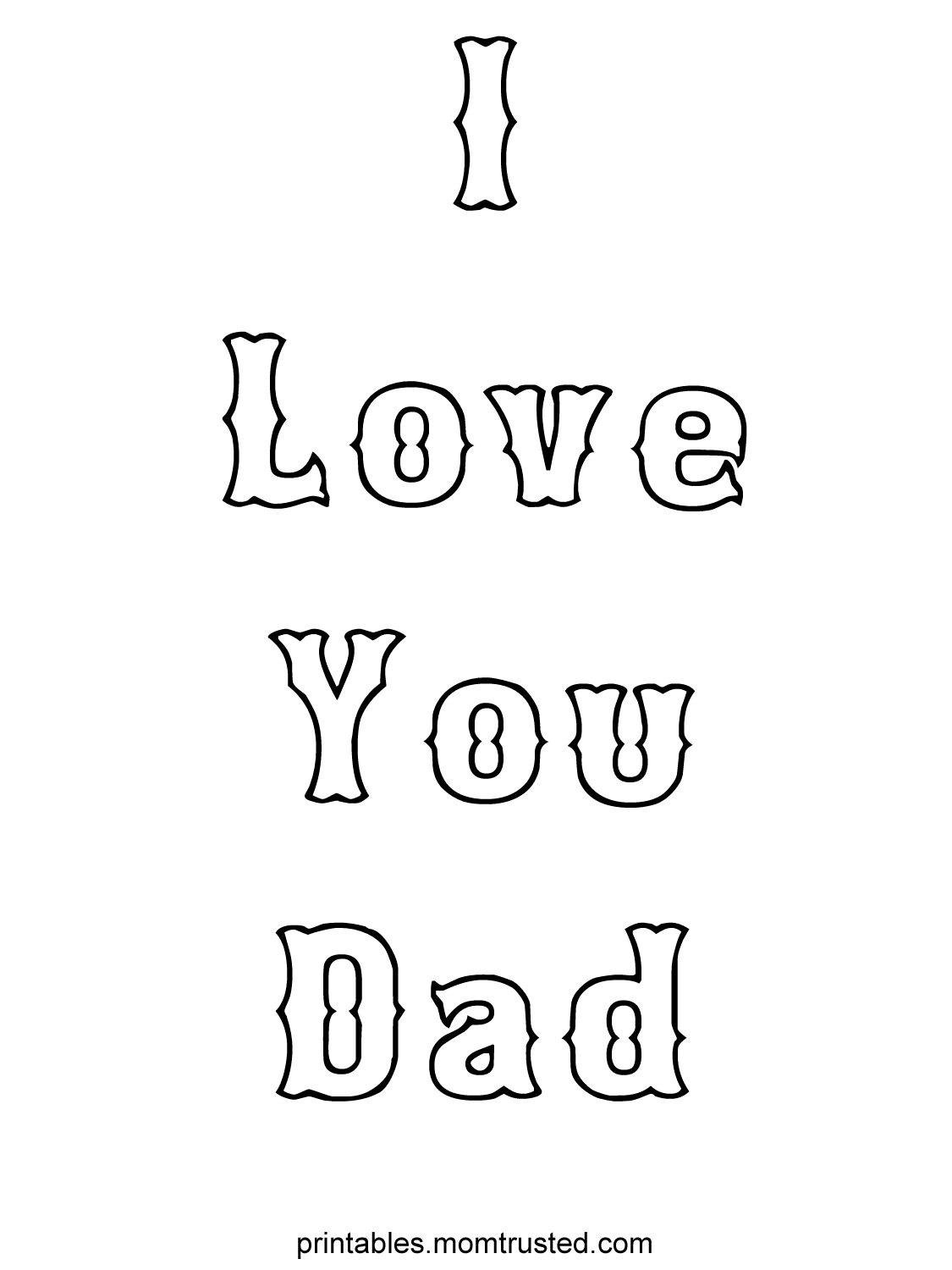 1125x1500 I Love You Dad Coloring Pages